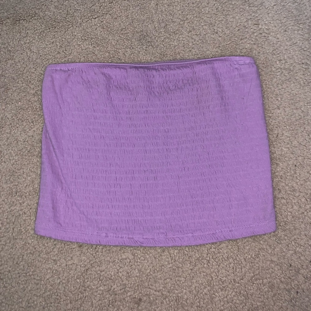 AE lilac smocked tube top